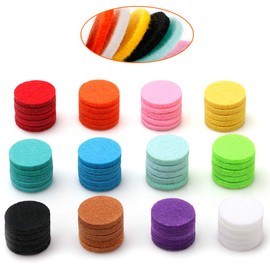 Maromalife 60 PCS Essential Oil Refill Pads, 0.67 Inch Felt Pads Aromatherapy Replacement Pads for Diffuser Necklace Diffuser Bracelet Car Diffuser Vent Clip Multi-Colored