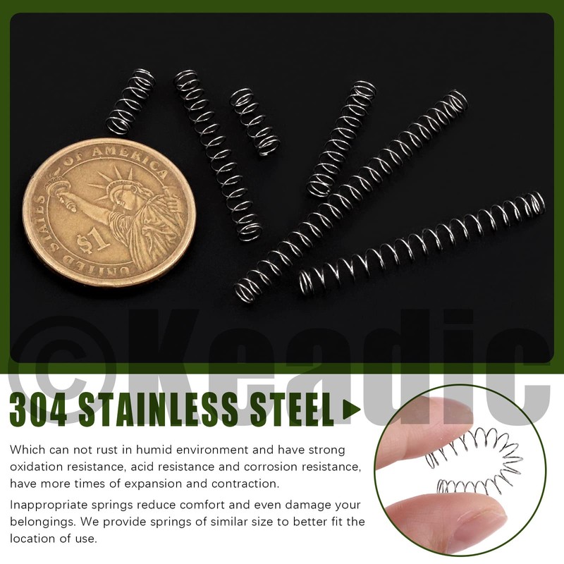 Keadic K922 250Pcs Mini Stainless Steel Extension Springs Assortment Kit,