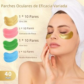 USTELIR Parches Debajo De Los Ojos, 40 Pares De Máscara De Ojos Para Ojeras, Ojos Hinchados, Bolsas Debajo De Los Ojos, Arrugas, Parches De Máscara