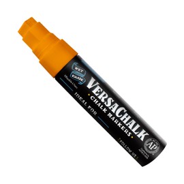 VersaChalk Neon Orange Liquid Chalk Marker Jumbo - 15mm Tip | Bold, Vibrant Neon Orange Ink for Chalkboards, Windows, & Glass | Non-Toxic, Easy Erase