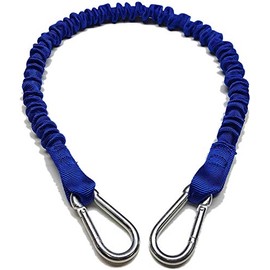 Boat Lines & Dock Ties Marine Boat Dock Line Snubber Bungee Cord, Double Hooked Ends, Made in USA, Pack of 2 (Blue, 24 Inch)