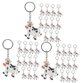Hohopeti 36pcs Cute Cartoon Cow Keychain Animal Pendant for Birthday Parties Bag Accessories and Boys and Girls Rewards Versatile Hanging Charm for Cow Theme Events and Decorations