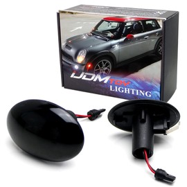 iJDMTOY Black Dark Lens Xenon White LED Fender Front Side Marker Blinker Lights Compatible With 2006-2014 MINI Cooper MKII (2nd Gen) R56 R57 R58 R59
