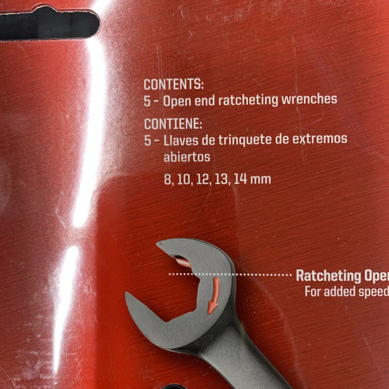 Craftsman 941564 MACH Series 5Pc. Open End Ratcheting Combo Wrench
