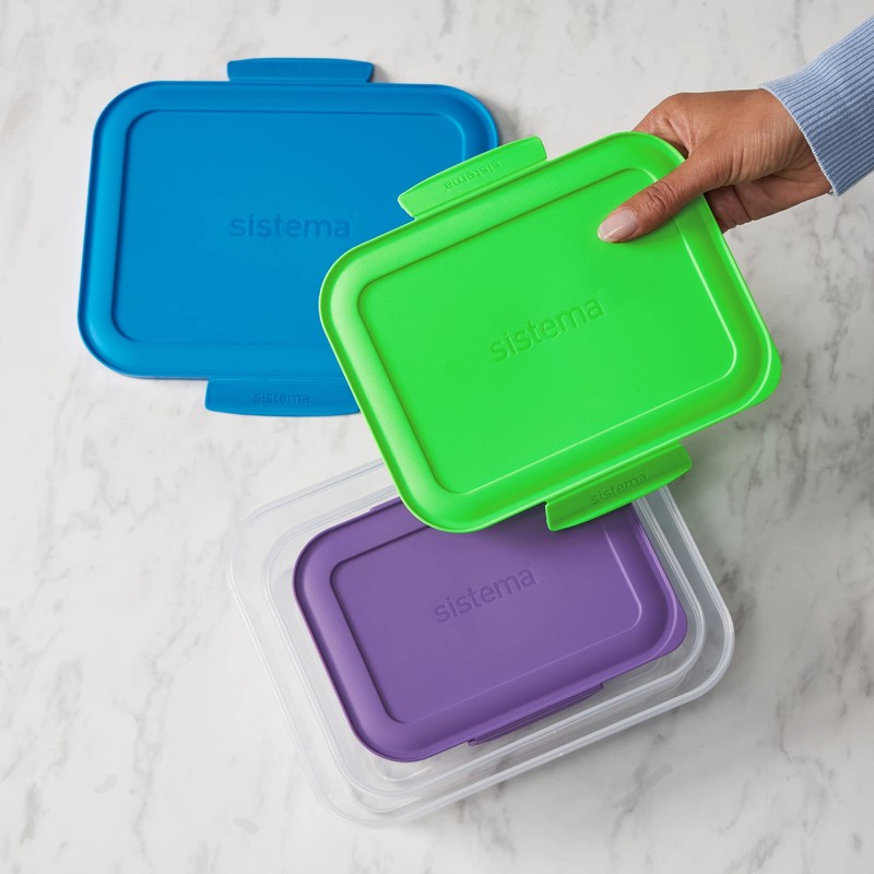 Sistema Nest It Food Storage Containers with Lids, Space Saving