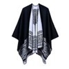 Women's Vintage Pattern Open Front Poncho Cape Shawl Winter Shawl
