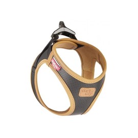 Curli Apple Leather Dog Harness Black XXXS