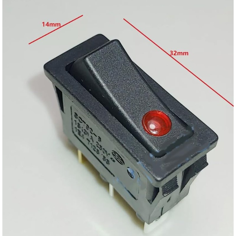 BAOKEZHEN SC792-6 15A 125/250VAC 3Pins 2 Positions Rocker Switch with