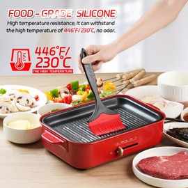Brocha grande de silicona para repostería, cepillo para polvo de silicona para asar, cepillos resistentes al calor, salsa de aceite y mantequilla para cocinar barbacoa, cepillo para polvo extra ancho para hornear parrilla, cepillo para polvo para repostar