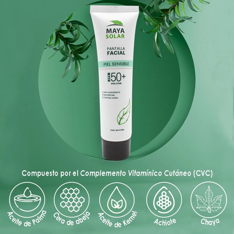 Protector Solar Facial Mineral Maya Piel Sensible 50ml