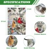 Winter Cardinal Garden Flag 12x18 Double Sided Standerd Xmas Birds