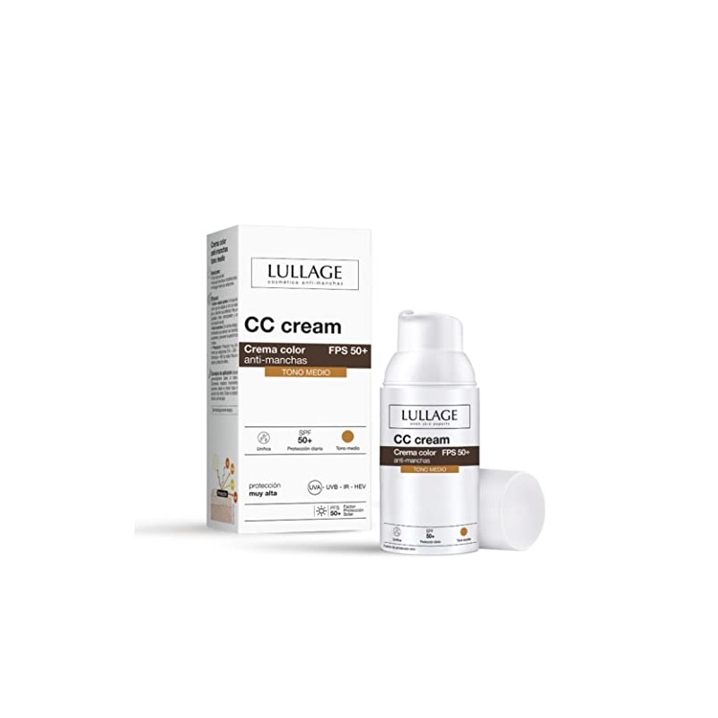 LULLAGE, CC Cream, Crema de Color Anti-manchas, Atenúa y Previene