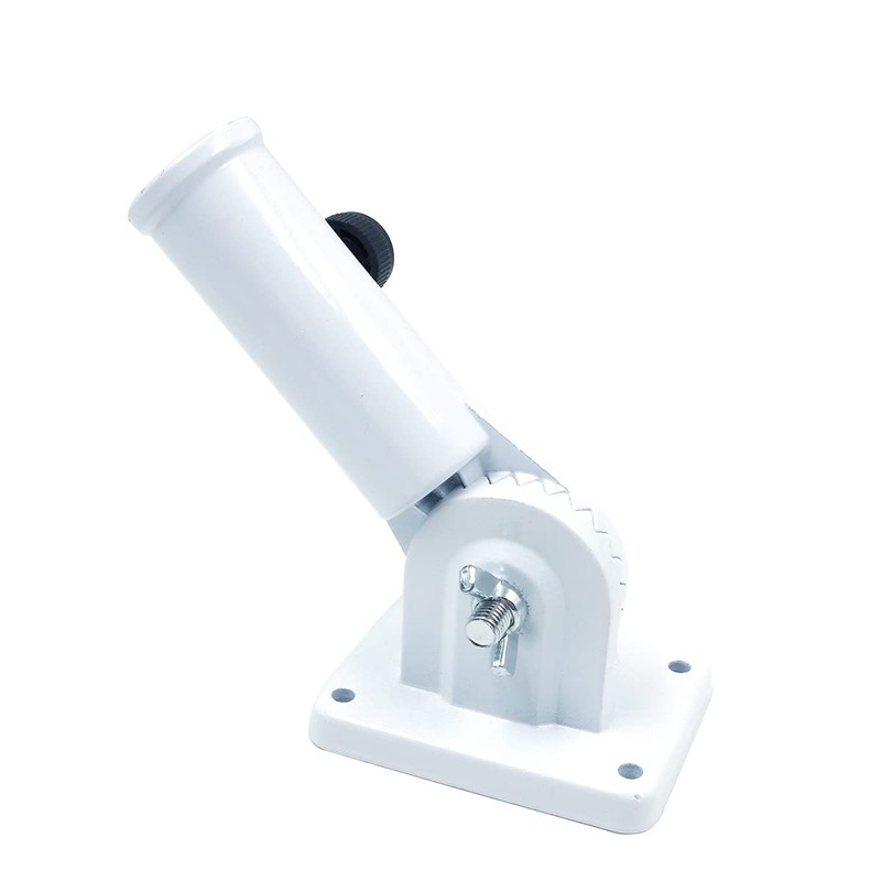 Tiardey White Multi-Position Flag Pole Mounting Bracket with Hardwares -
