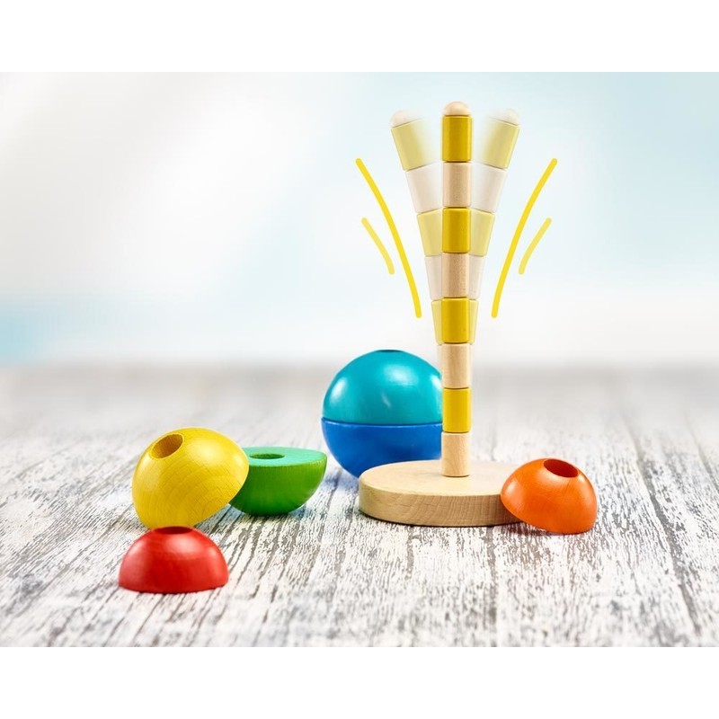 Selecta 62002 Stacking Tower Wooden Toy Kugel Stapelturm, Holzspielzeug, 16