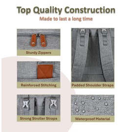 Rojnaz Baby Diaper Backpack (Grey)