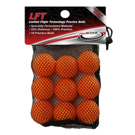 LFT Limited Flight Technology Practice Golf Balls (18 Orange Soft Balls)