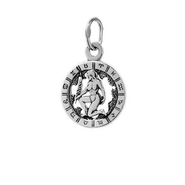 NKlaus 925 Sterling Silver Horoscope Zodiac Zodiac Pendant, Sterling Silver, No Gemstone