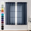 Chyhomenyc Sheer Curtains 63 Inch Length Set of 2, Rod