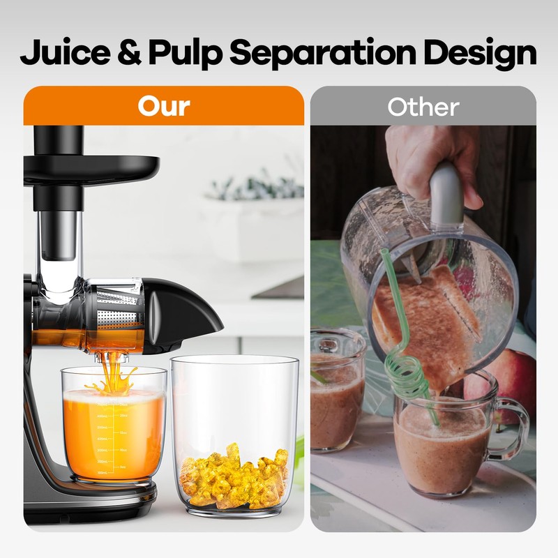 Cold Press Juicer Machine: Easy to Clean Slow Masticating Extractor