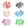 DollaTek Transparent Polyhedral Dice Set Table Games Dice 2 Sets