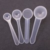 ONLYKXY 4pcs Clear Long Handle Plastic Measuring Spoons Coffee Protein