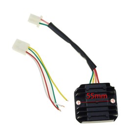 WOOSTAR 4 Wire 12V Voltage Regulator Rectifier Replacement for GY6 50cc 150cc Lifan 125cc Scooter Moped JCL NST Taotao ATV（Female Plug）