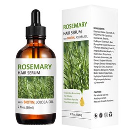 Rosmarinöl Haare 60ML, BIO Rosmarinöl für Haarwachstum, Stimuliert Haarwachstum zur Befeuchtung und Reparatur von Trockenem, Geschädigtem Haar und zur Hautpflege