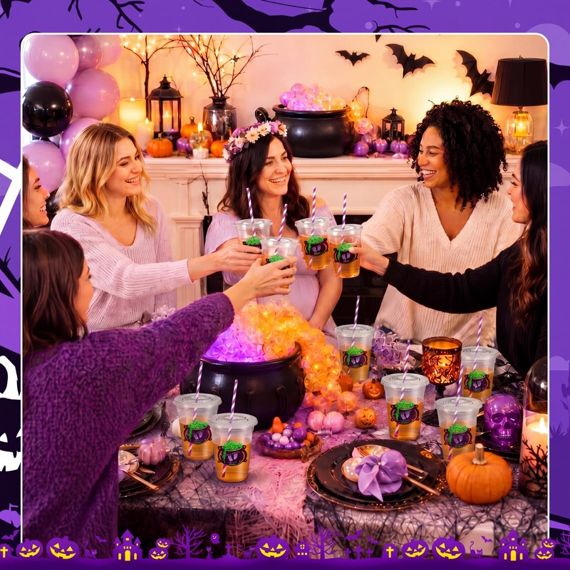 25 Pcs Halloween a Baby Is Brewing Baby Shower Cups