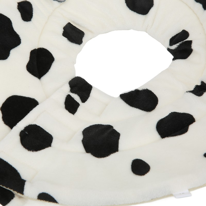 Cat Elizabeth Cone Cartoon Adjustable Cow Pattern After Surgery Recovery