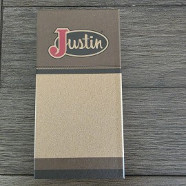 Rodeo Justin Rodeo Wallet Brown Roughout Leather Western Bifold 7x3.5in NEW 23093767W1