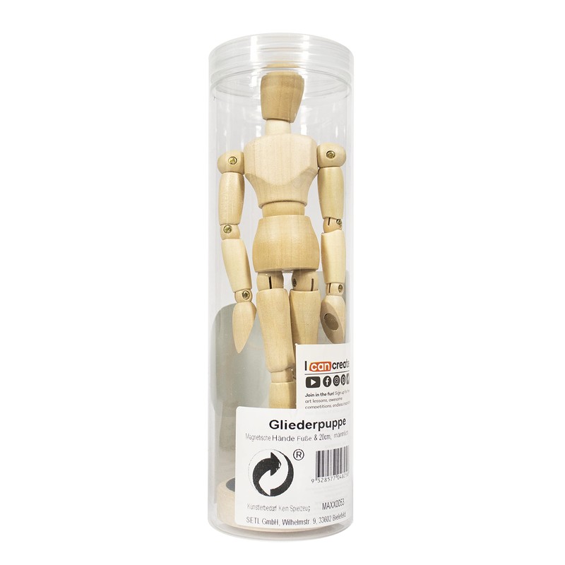 Mont Marte Mannequin – 20cm, made of Wood – Male