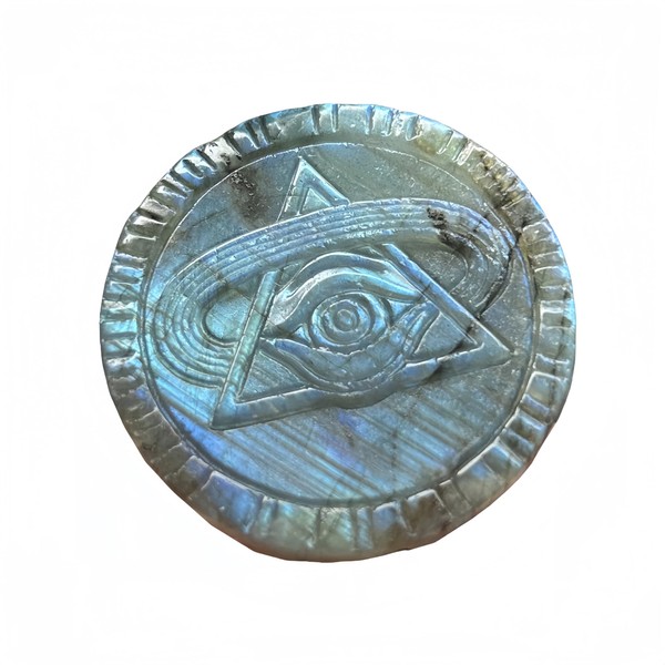 Bacatgem Natural Boutique Labradorite Seiko Relief Evil Eyes Crystals and