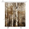 TheBlackSpot Birch Tree Shower Curtain Nature Bath Curtains Decor Sets