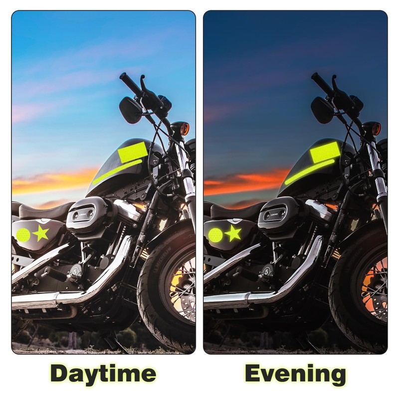 YueJieSelected Reflectors Bicycle Sticker Fluorescent Green