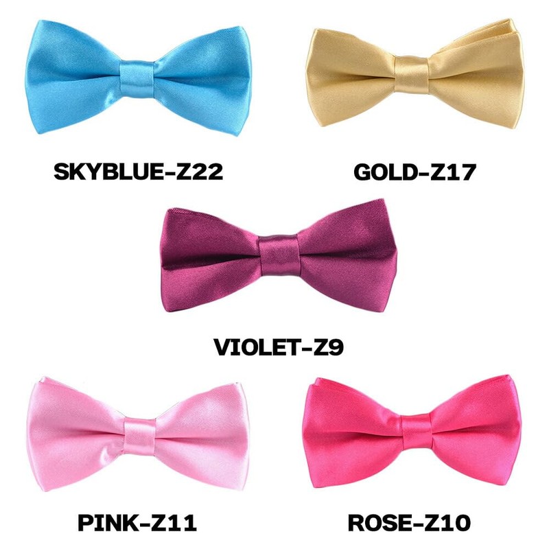 CLARAH ba171226288 Kids' Bowtie, Boy, Plain, Formal, Kids, Easy Hook,