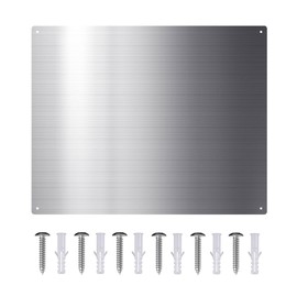 VIKIO HOME 30"x24" Stainless Steel Stove Backsplash – Heat, Oil, and Grease Resistant Wall Protector – Ultra Flat Brushed Metal Panel for Modern Kitchens – Easy to Install