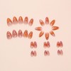 Ombre Press on Nails Short Almond Fake Nails French Tip