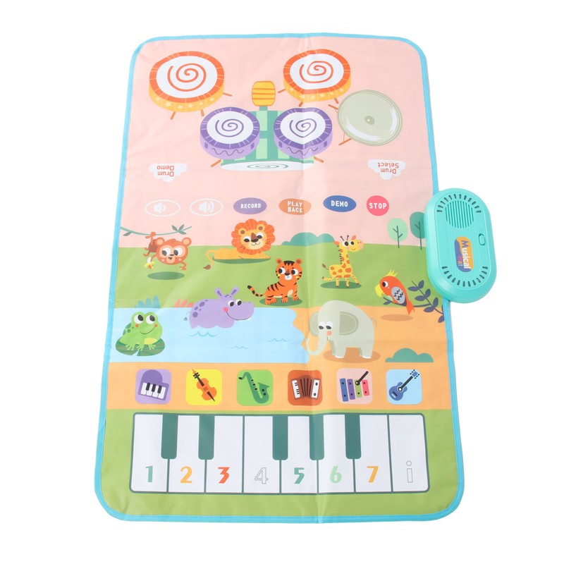 Musical Mat for Toddlers Floor Piano Keyboard Drum Carpet Waterproof