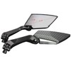 MotorToGo Black Carbon Mini Motorcycle Mirrors for 2013 Yamaha YZF