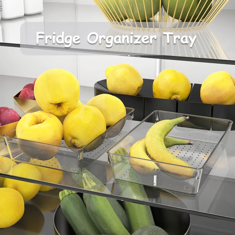 Kriovoa Desk Drawer Organiser, 6 Pack Large Kitchen Acrylic Drawer