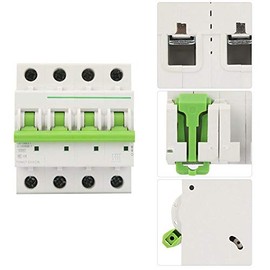 AC Circuit Breaker 4P 4-Pin 6KA Circuit Breaker 16A Short Circuit, Overload and Surge Protection Air Switch 380V/415V