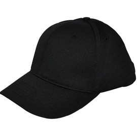 Smitty | HT-306 | 6 Stitch Flex Fit Umpire Hat | Baseball Softball Umpire Choice (Black, Large (7 5/8-8))