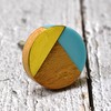 ARTISNO Three Tone Gold Designs Wood Resin Door Knobs, Vintage,