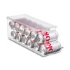 Set of 2 Stackable Refrigerator Organizer Bins Pop Soda Can