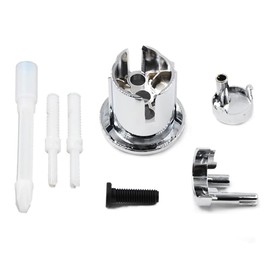 CANJPTON Compatible with Cistern D2D Toilet Push Button Double Flush Push Button Half Moon Push Button Half Moon Short Range Chrome AH0001800R 822043001