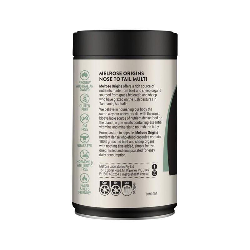 Melrose Origins Nose To Tail Multi (Grass Fed Organs 1000mg: