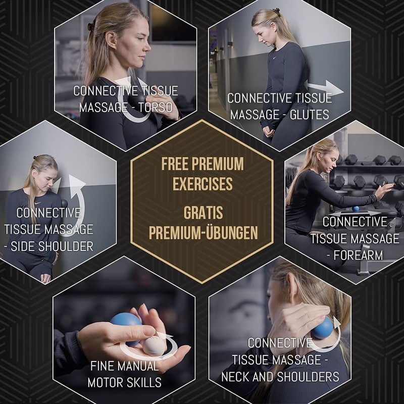 [Lacrosse Ball Set of 3] Lacrosse Massage Ball Set -
