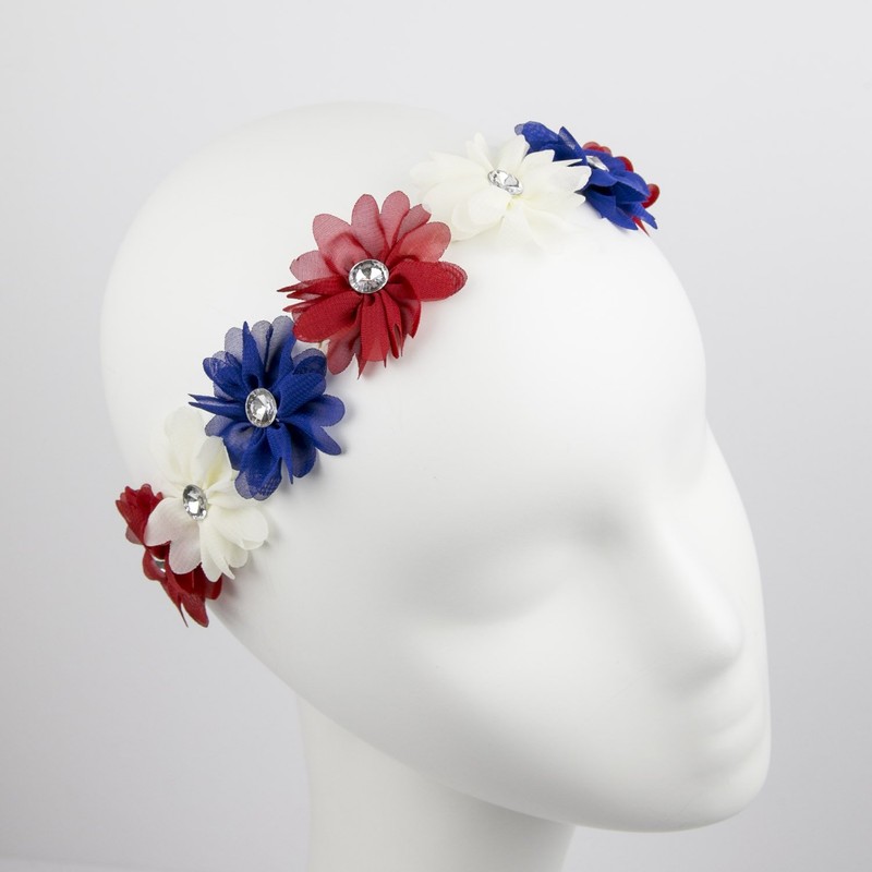 LUX ACCESSORIES Red White Blue American Flag 4th of July