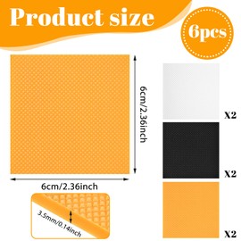 Eldraqth 6pcs High Heel Patch Square Shoe Heel Repair Kit High Heels Tread Replacements Kits Rubber Sole Protectors Non-Slip Heels Protectors Pad Accessories for Women