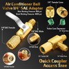 Tujoe 12 Pcs Air Conditioning Refrigerant Compact Ball Valve Coupler